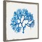 Blue Coral I by Aimee Wilson 16-in. W x 16-in. H. Canvas Wall Art Print Framed in Grey
